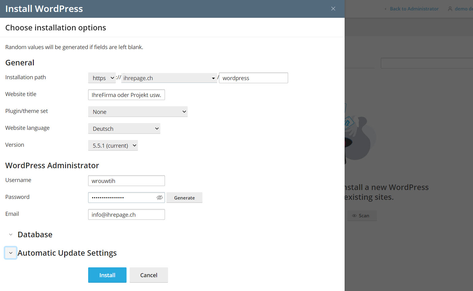 Wordpress Installation 3